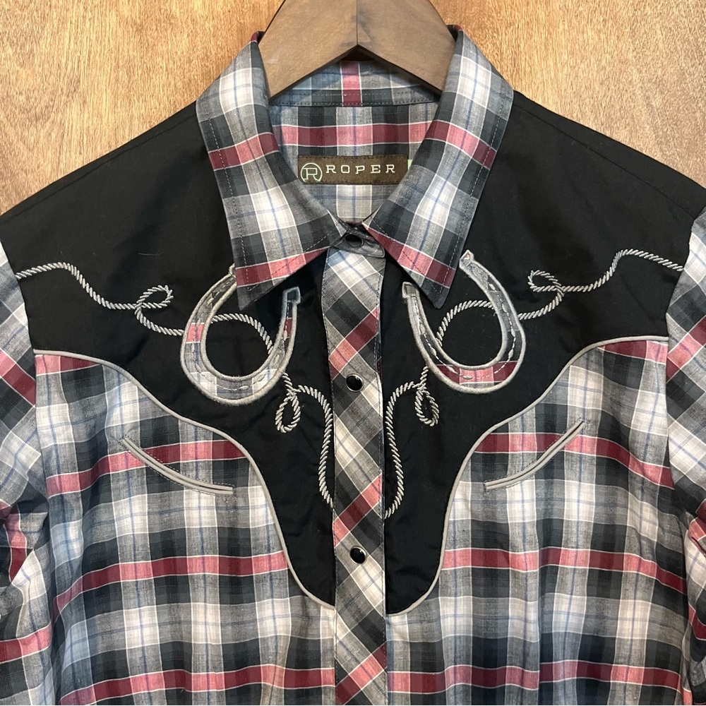 Roper vintage style horse shoe western shirt